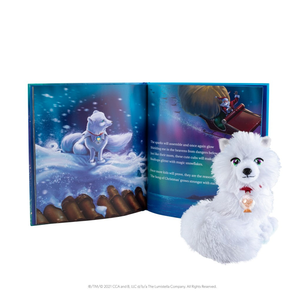 Peluche Zorro ártico y Cuento The Elf on the Shelf