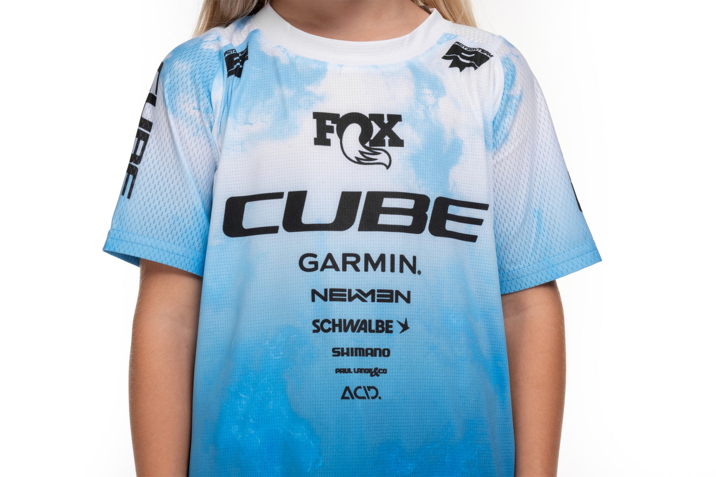 CUBE MTB Trikot ROOKIE X Actionteam kurzarm topas blue