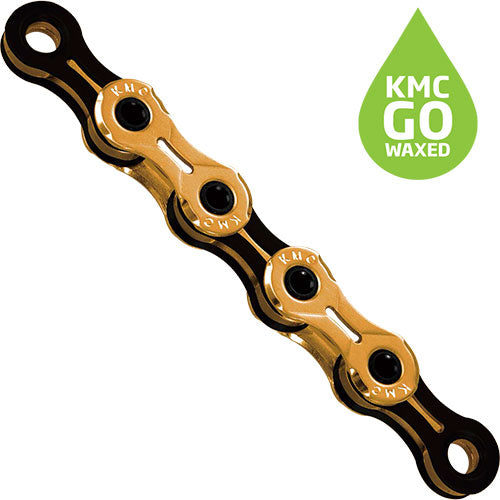 KMC X11SL Ti-N Kette 11-fach 118 Glieder gewachst gold/schwarz