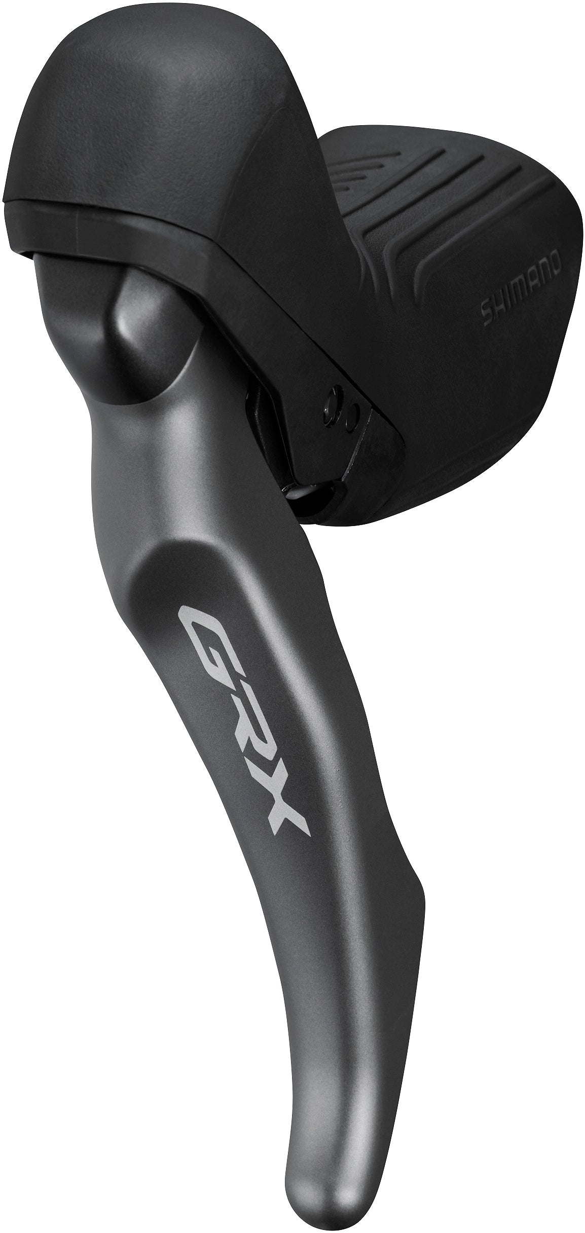 Shimano GRX ST-RX820-LA/BR-RX820 Scheibenbremsset Vorne Flat Mount für Vario-Sattelstütze grau/schwarz