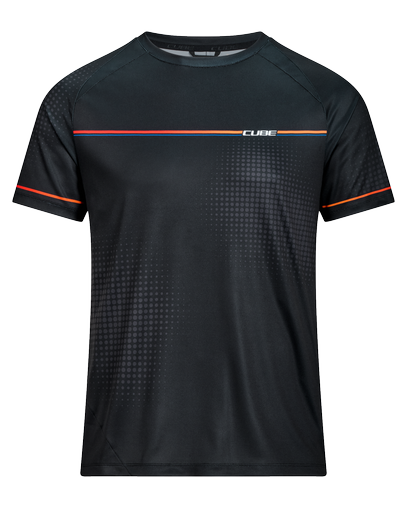 Cube Rundhalstrikot Tech TEAMLINE kurzarm black