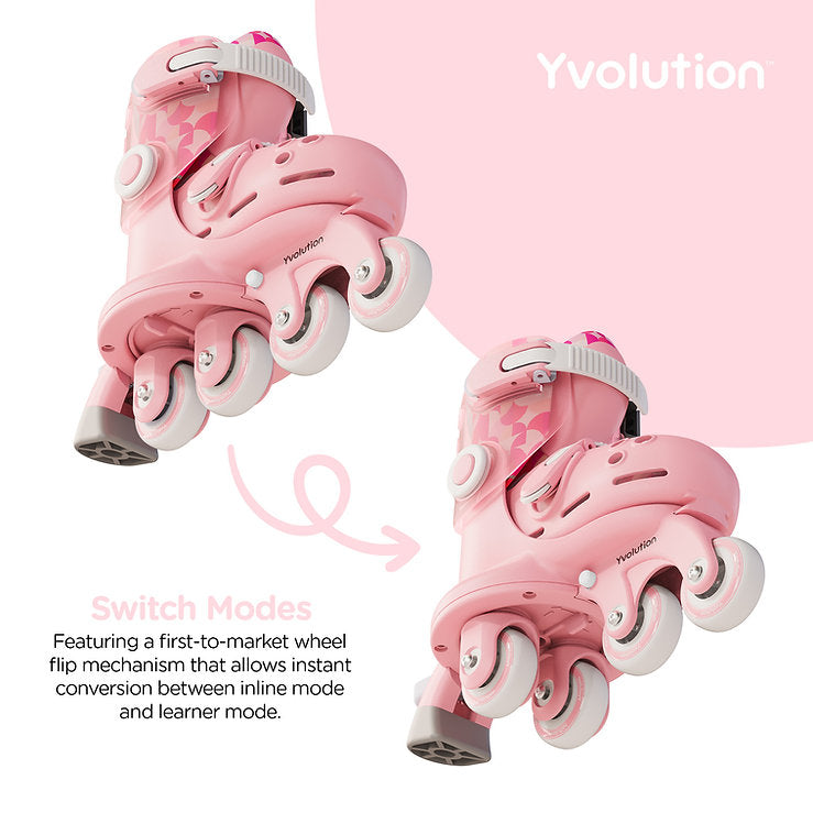 Patines Twista Rosa Evolutivos Yvolution