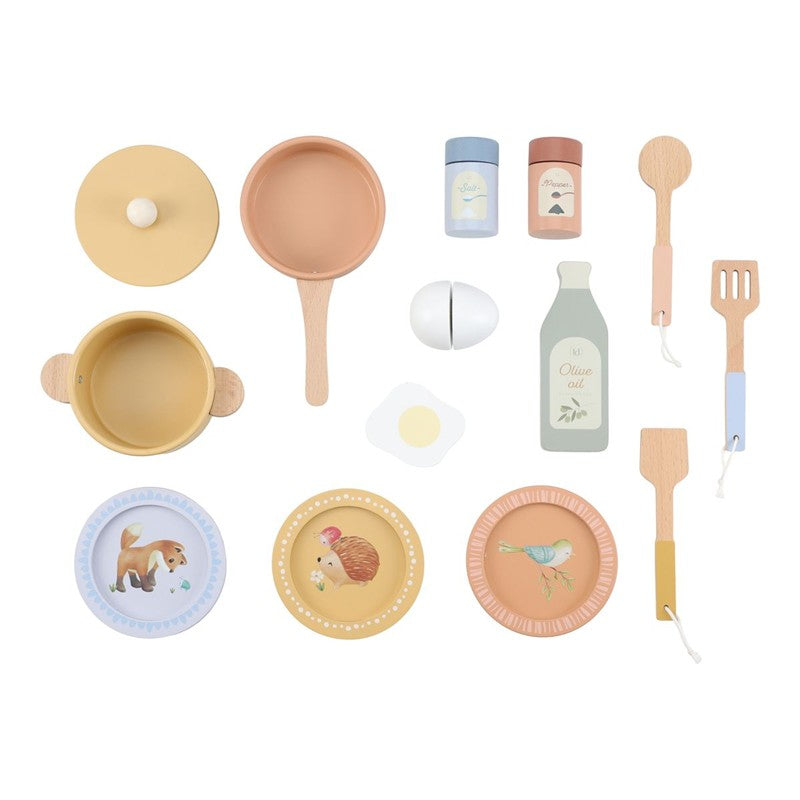 Cocinita menta de madera con accesorios de Little Dutch
