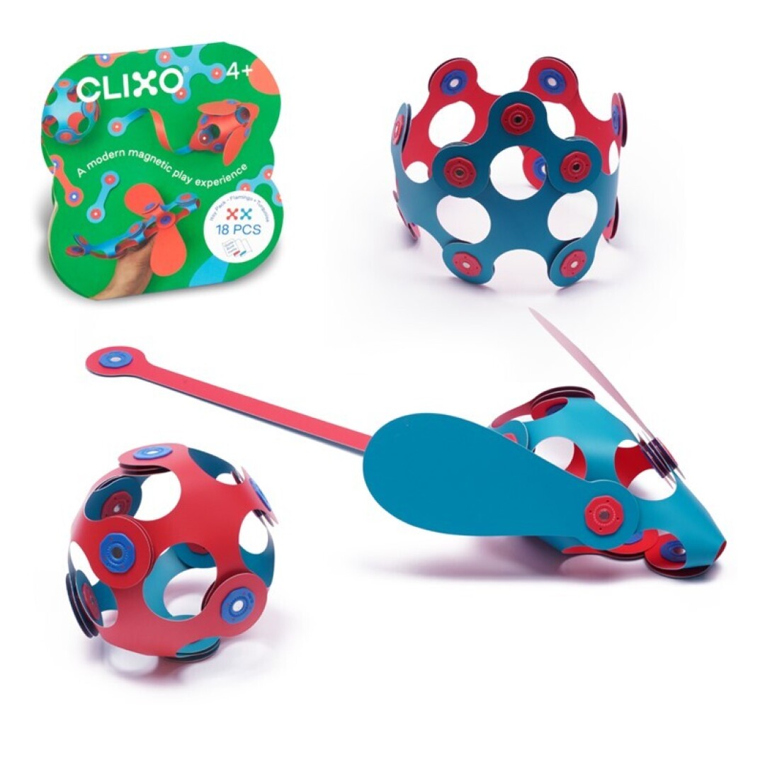 Clixo Itsy Flamingo & Turquesa 18 piezas