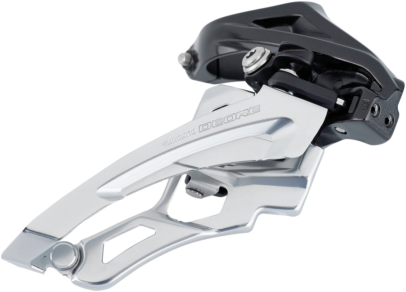 Shimano Deore MTB FD-M6000 Umwerfer 3x10-fach Side Swing Schelle Hoch schwarz/silber