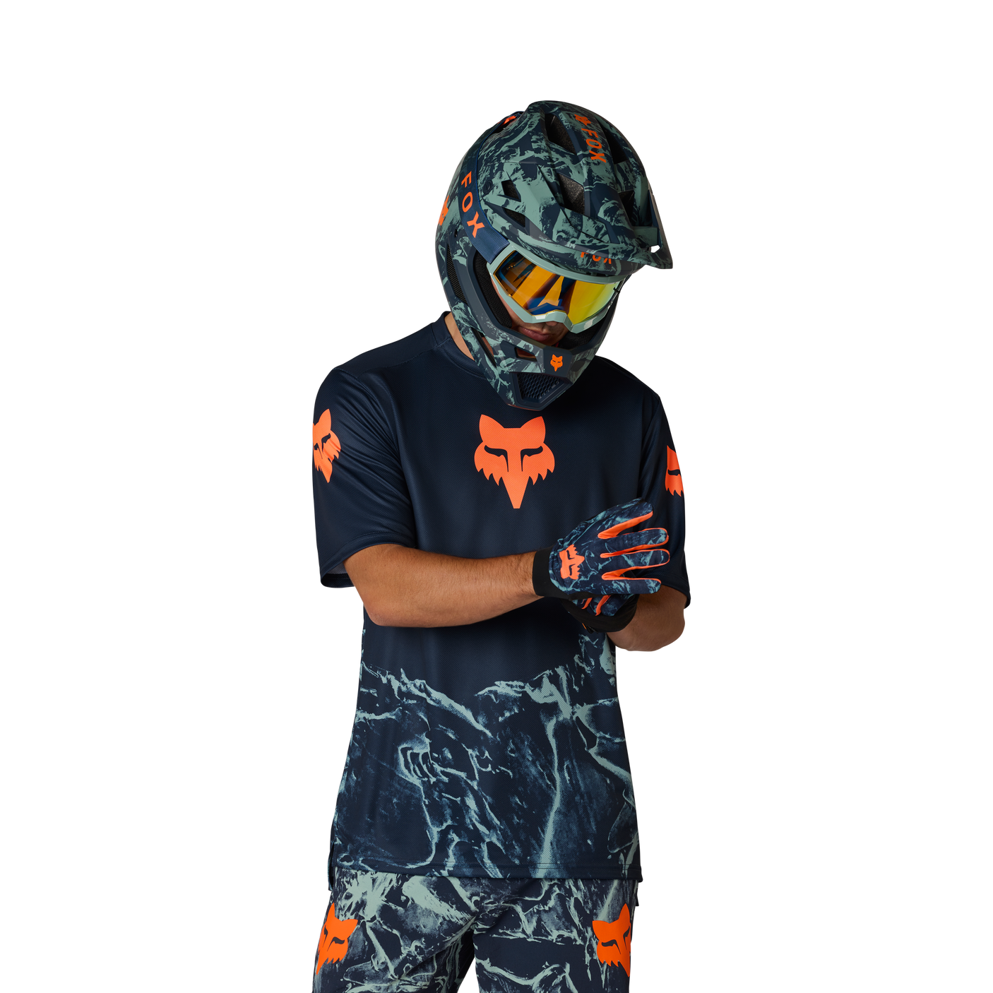 Fox Ranger SS Jersey Img Print Arctic Blue
