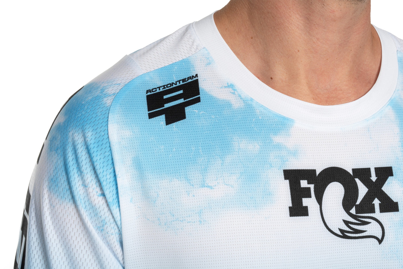 CUBE MTB Trikot X Actionteam kurzarm Herren topas blue