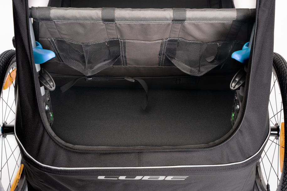 Cube Kinder Fahrradanhänger Double PURE black, grey