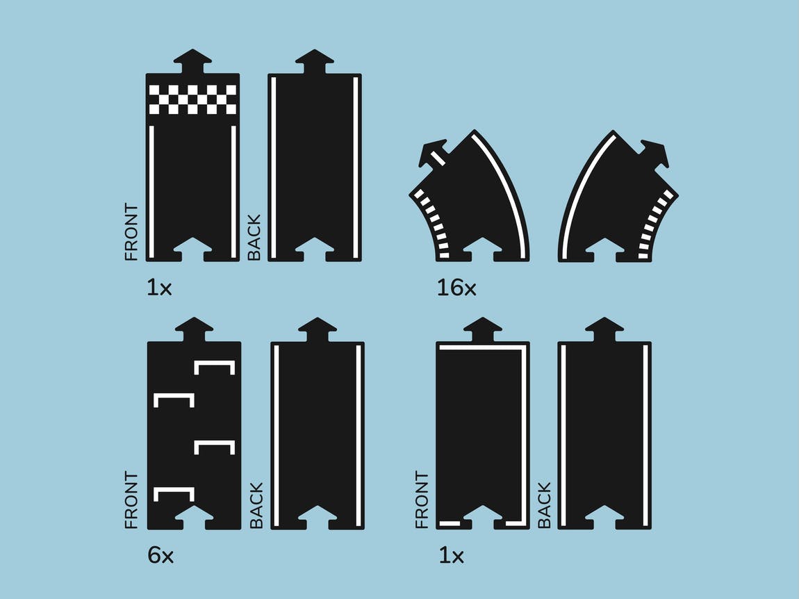 Grand Prix- Carretera Flexible Waytoplay 24 piezas