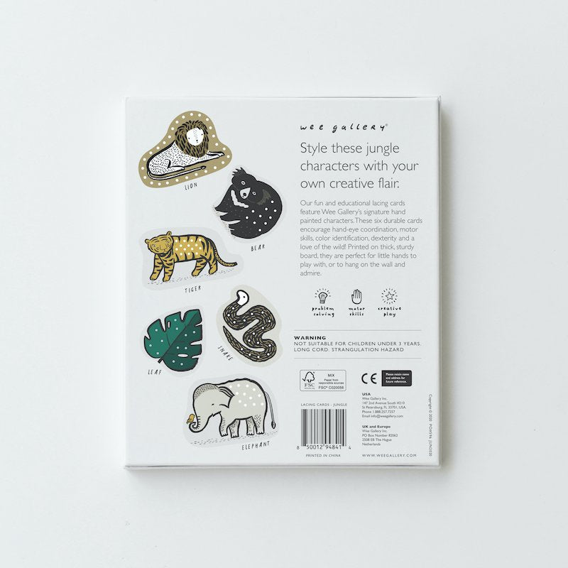 Tarjetas de cordones para coser de Wee Gallery
