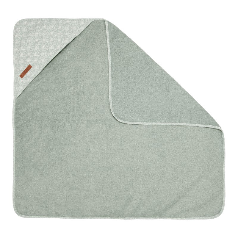 Toalla capa de baño menta de Little Dutch