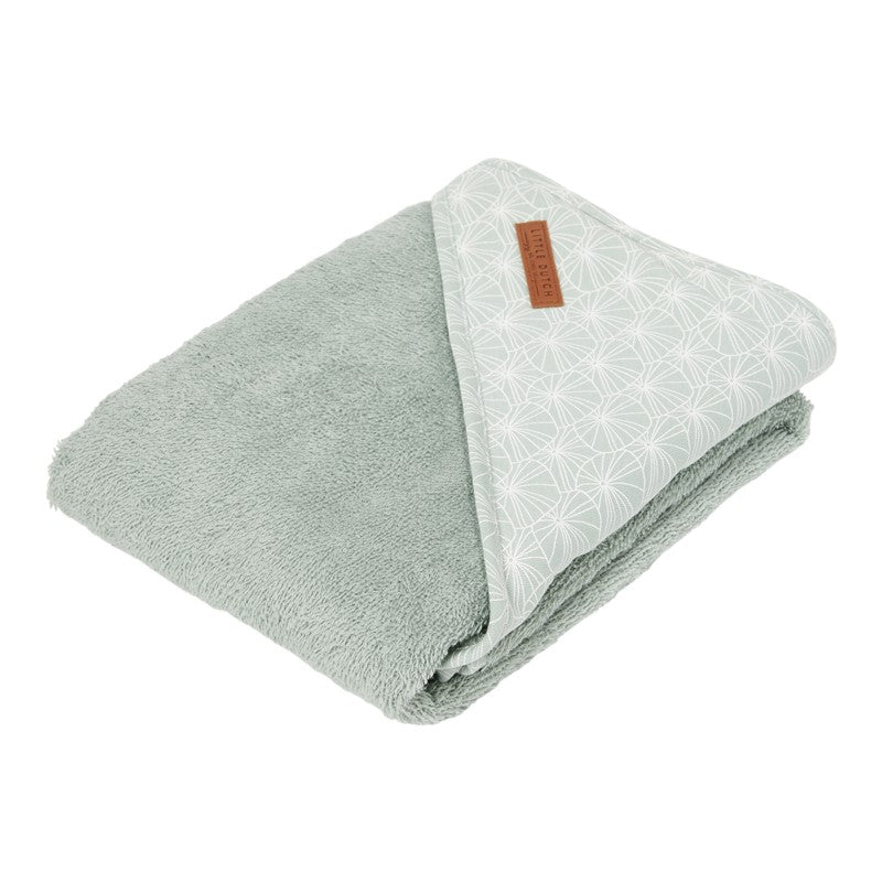 Toalla capa de baño menta de Little Dutch
