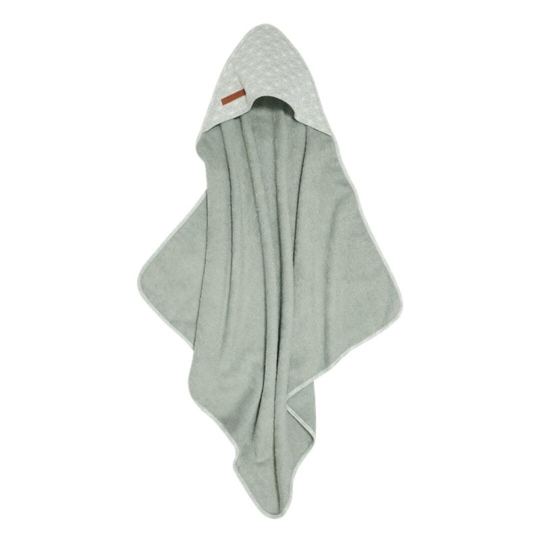 Toalla capa de baño menta de Little Dutch