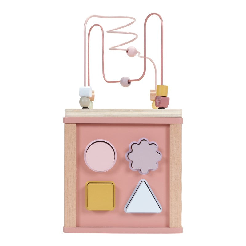 Cubo de actividades Fairy Garden rosa de Little Dutch