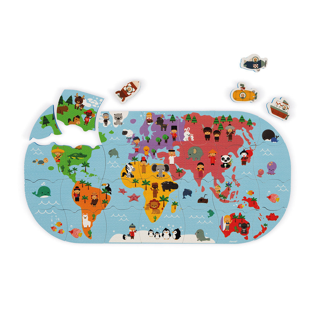 Mapa del Mundo baño Janod