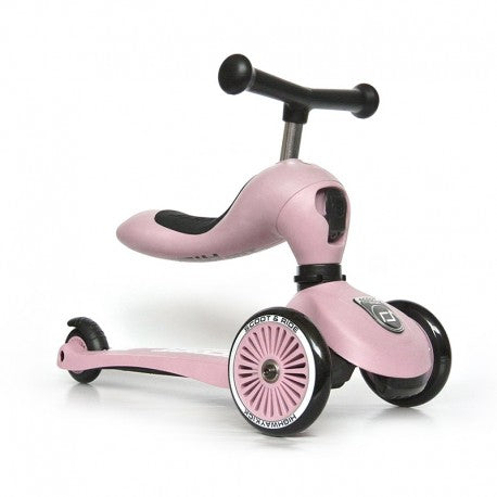 Patinete 2 en 1 Highwaykick One Rosa claro