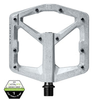 Crankbrothers Stamp 2 Large Plattform-Pedal  raw silver – aktuelle Variante
