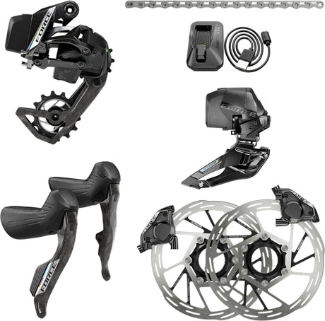 SRAM Force AXS 2X E1 HRD-FM 160-CL inkl. Ladegerät und Akkus