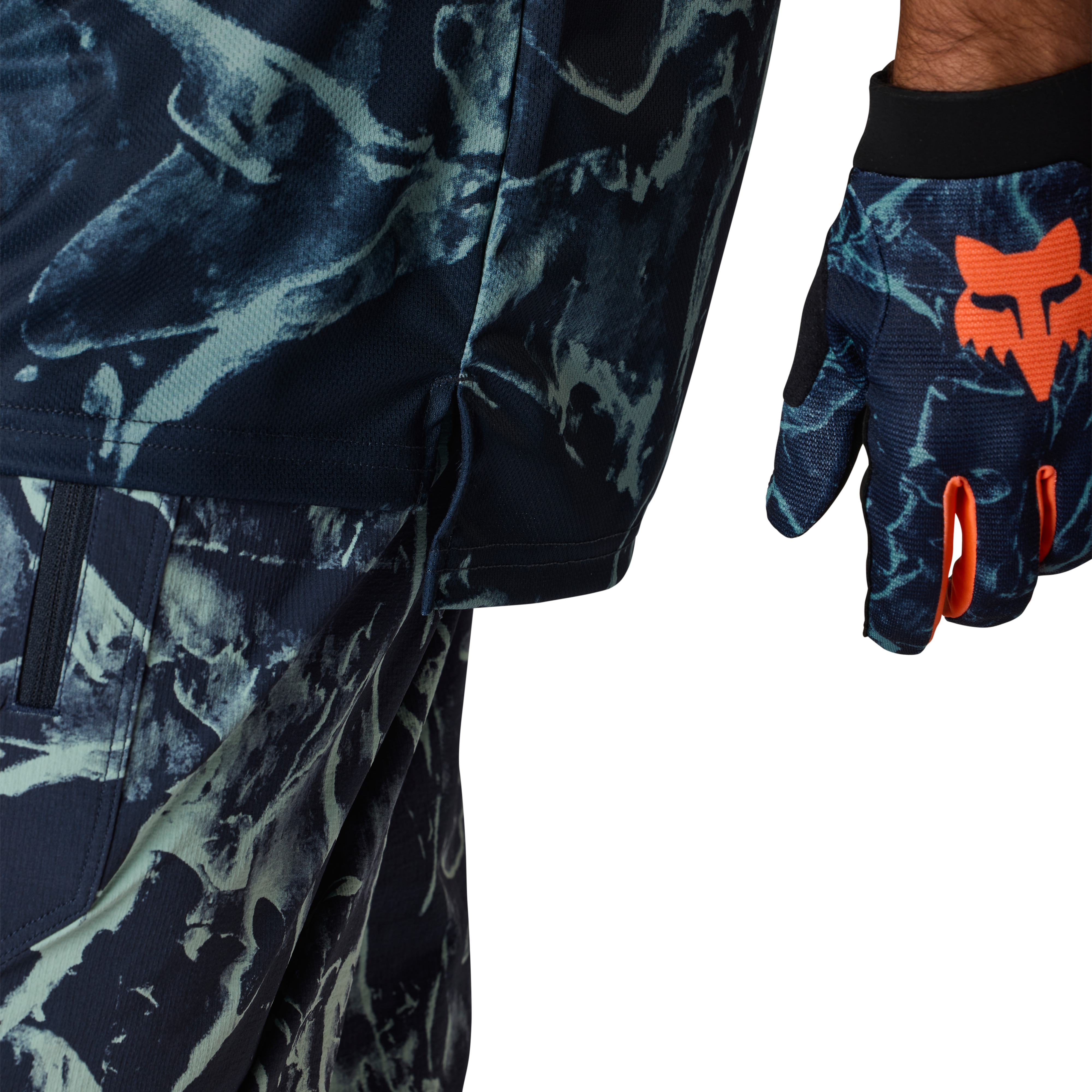 Fox Ranger SS Jersey Img Print Arctic Blue
