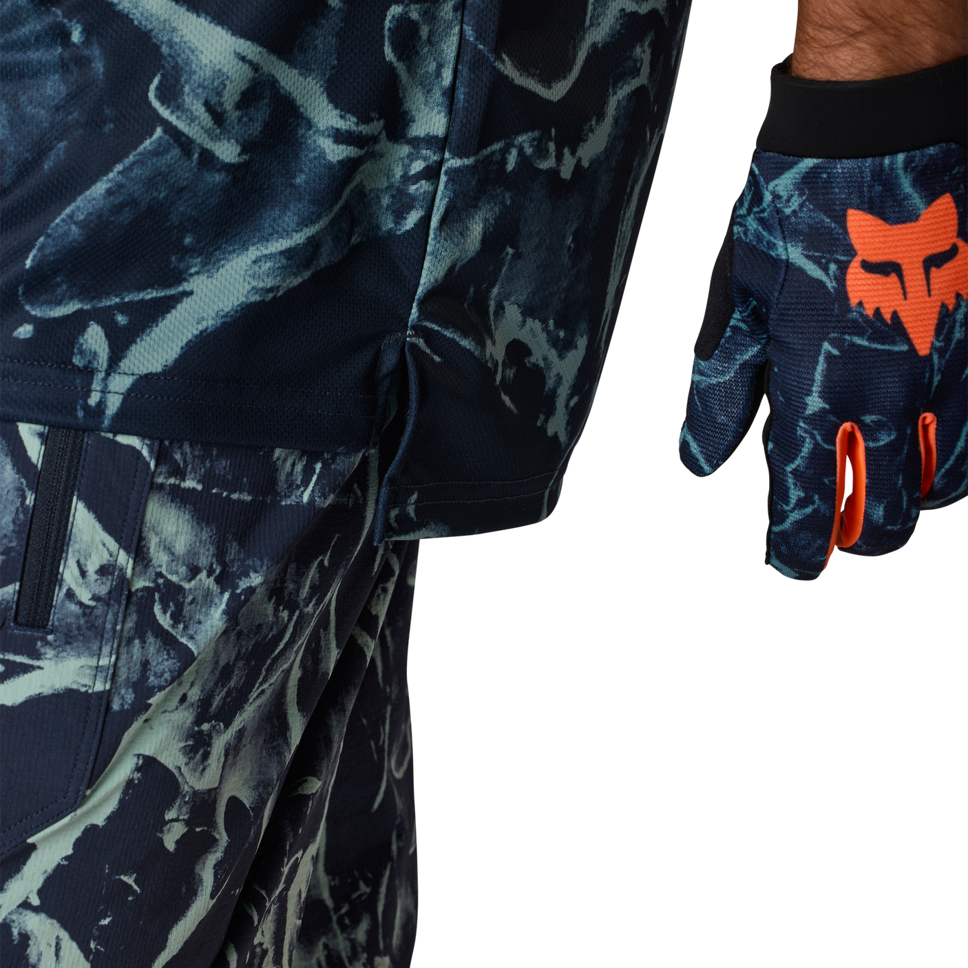 Fox Ranger SS Jersey Img Print Arctic Blue