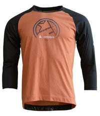 Zimtstern PureFlowz Shirt 3/4 | Herren Radtrikot langarm | Burnt Orange/Pirate Black – aktuelle Variante