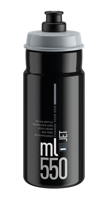 Elite Jet Drinking Bottle 550ml black/grey logo