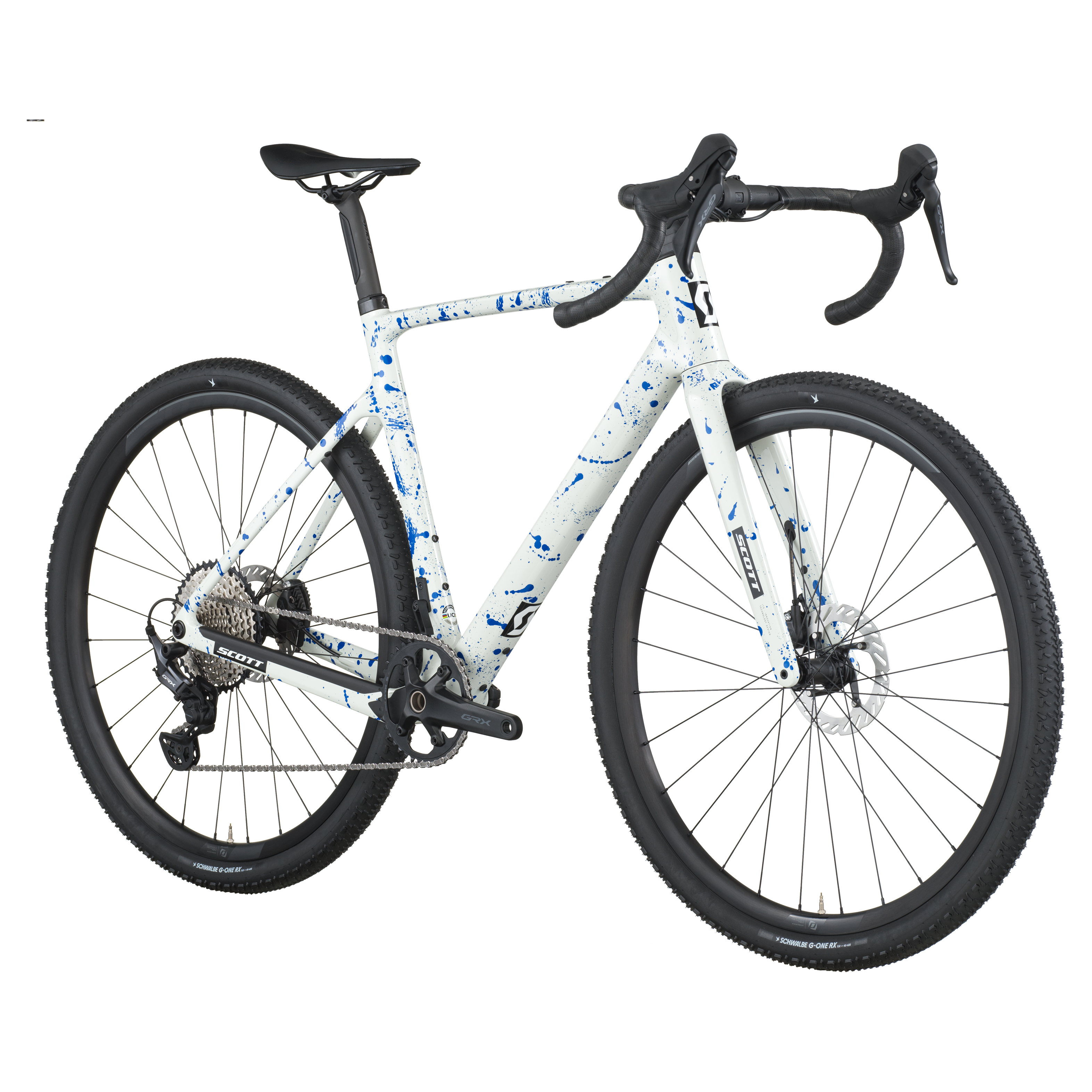 Scott Addict Gravel 30 white/splatter blue (2026)