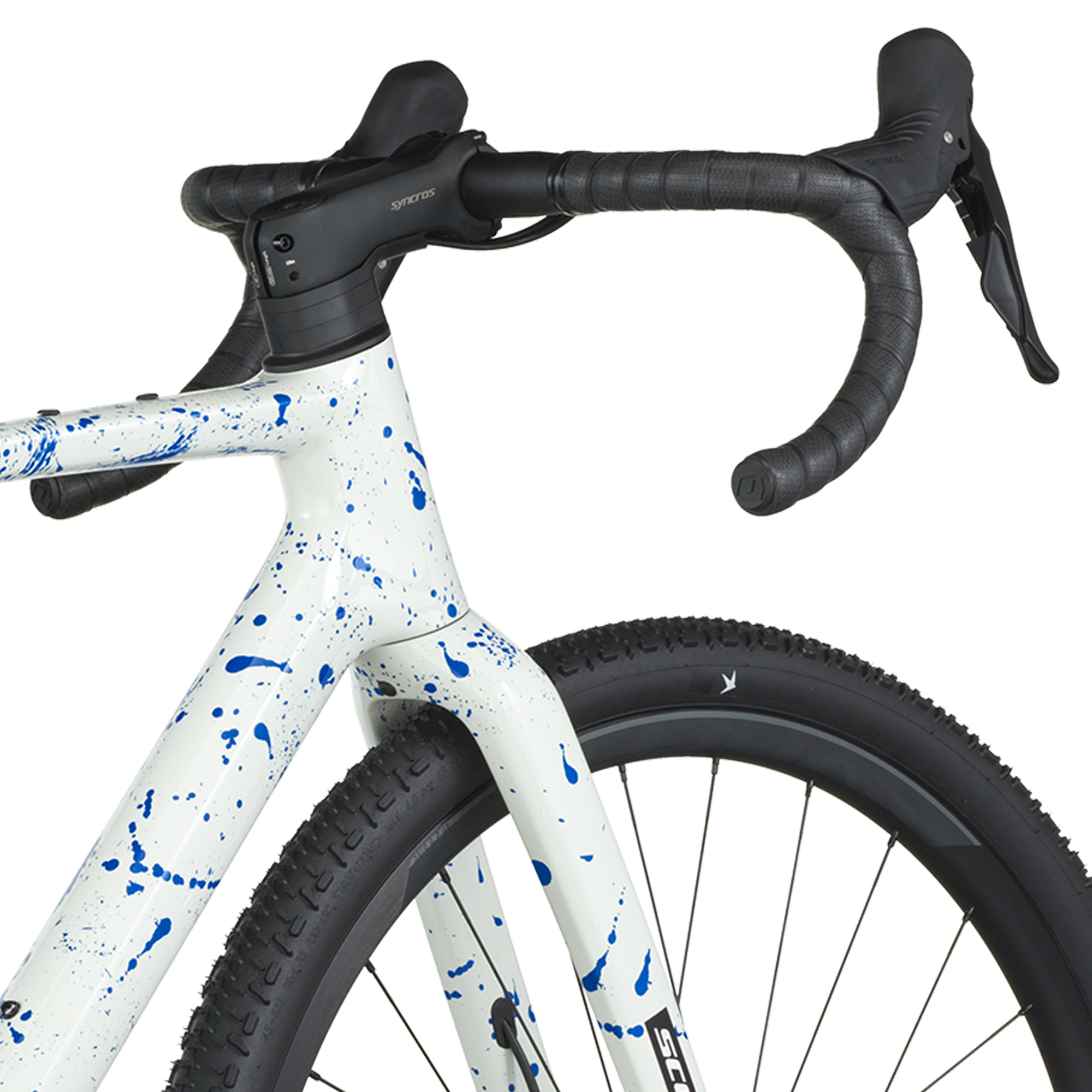 Scott Addict Gravel 30 white/splatter blue (2026)