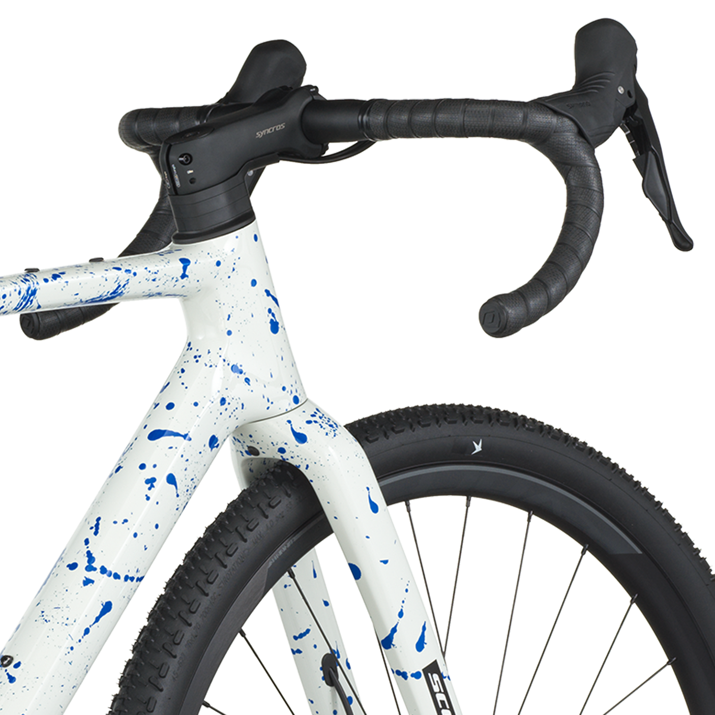 Scott Addict Gravel 30 white/splatter blue (2026)