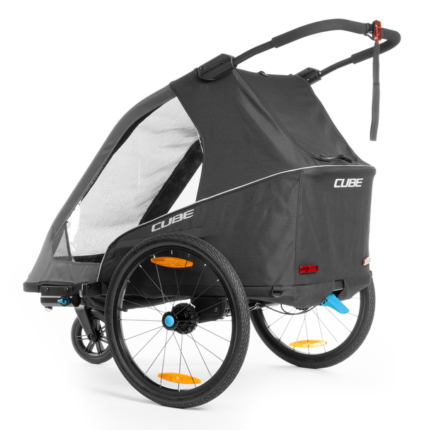 Cube Kinder Fahrradanhänger Double PURE black, grey