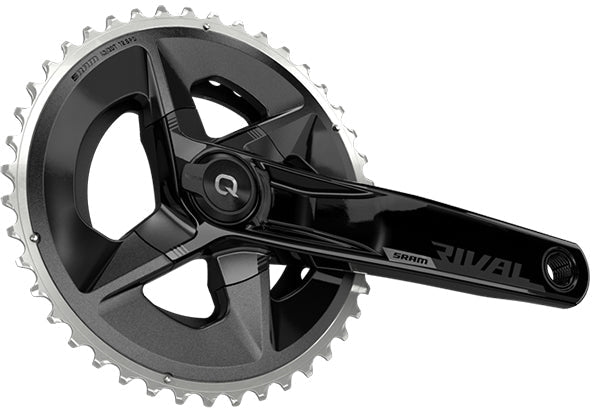 SRAM Rival 1 AXS D1 Quarq Road DUB Wide Powermeter Kurbelgarnitur 2x12-fach 43/30Z schwarz