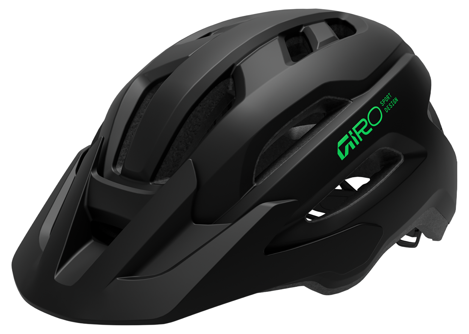 Giro Fixture II Y Jugend-Helm matte black/green
