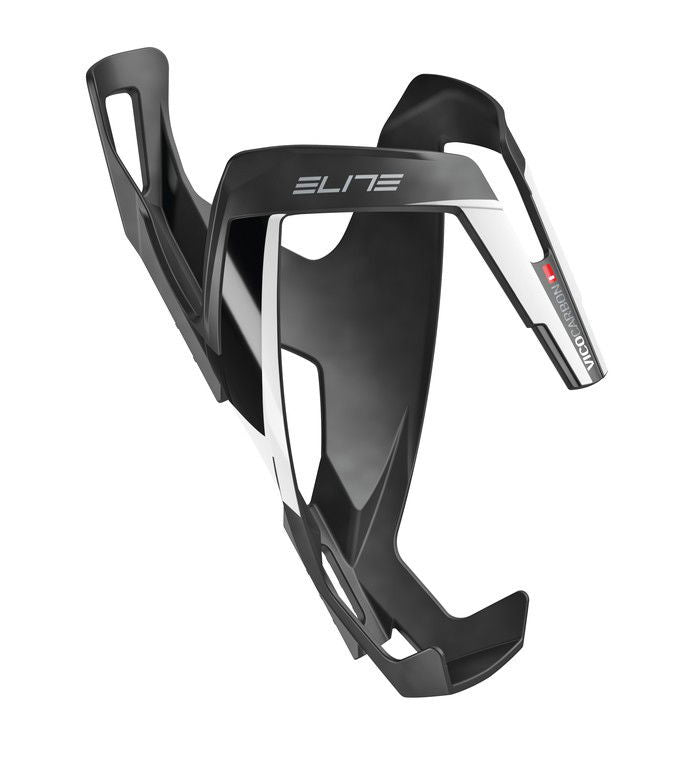 Elite Vico Bottle Holder Carbon matte black/white graphic
