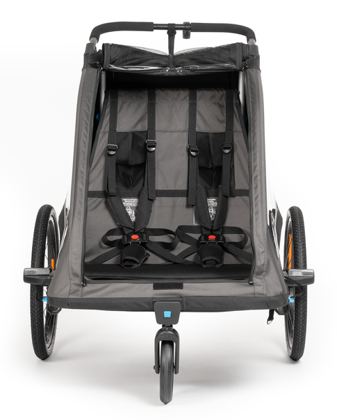 Cube Kinder Fahrradanhänger Double PURE black, grey