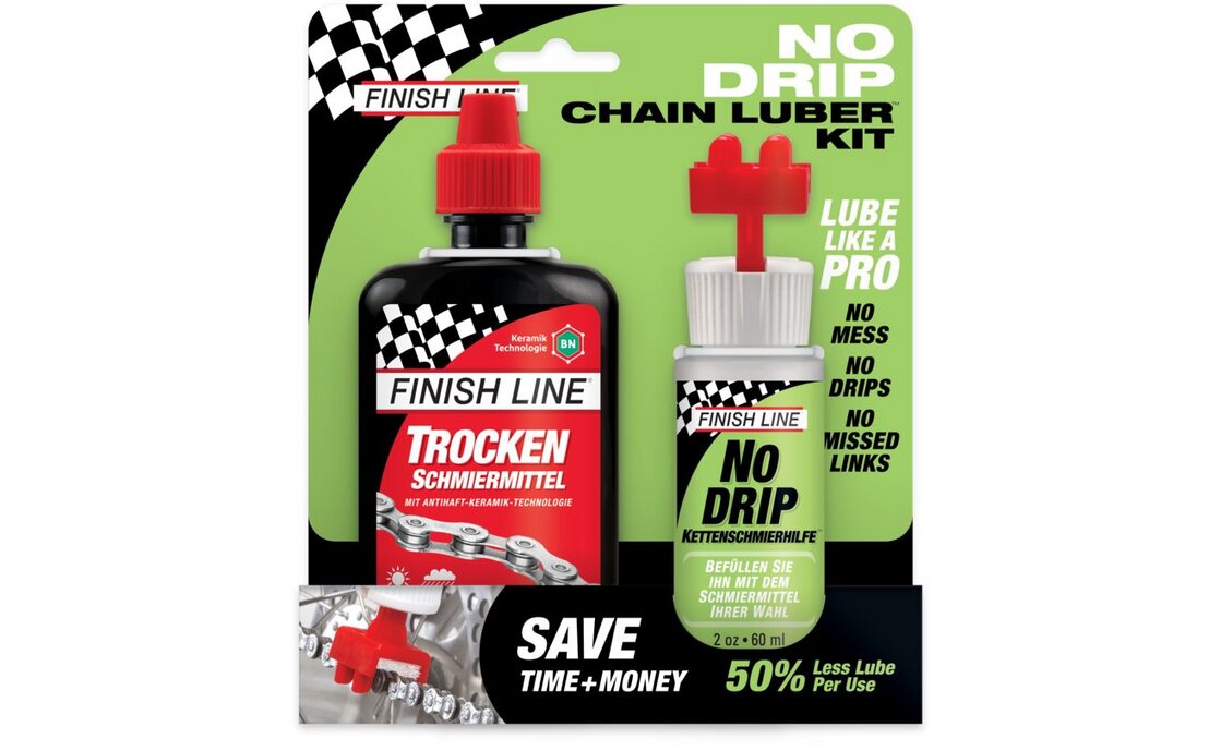 Finish Line NoDripChainLuber Combo 120ml Wet Lube