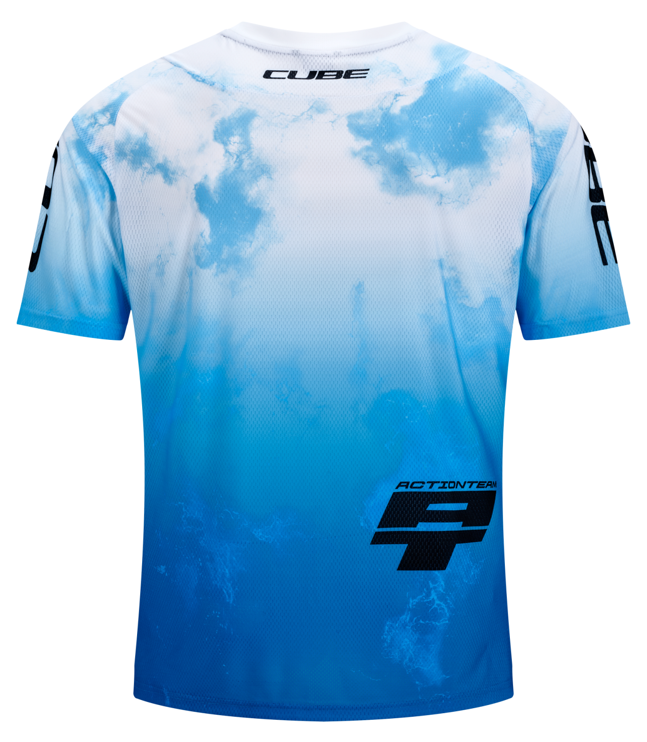 CUBE MTB Trikot X Actionteam kurzarm Herren topas blue