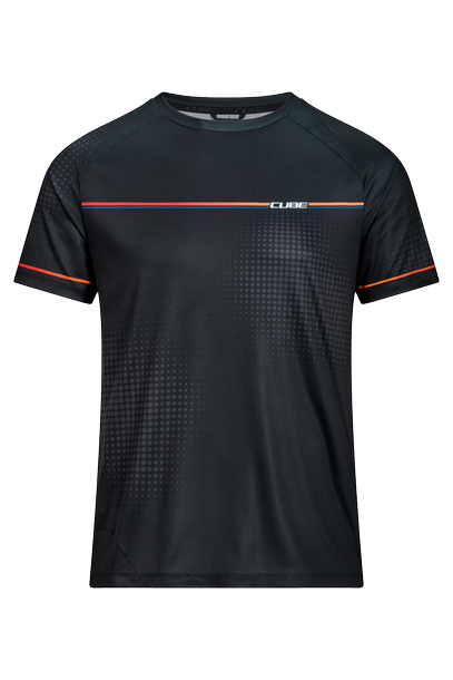 Cube Rundhalstrikot Tech TEAMLINE kurzarm black