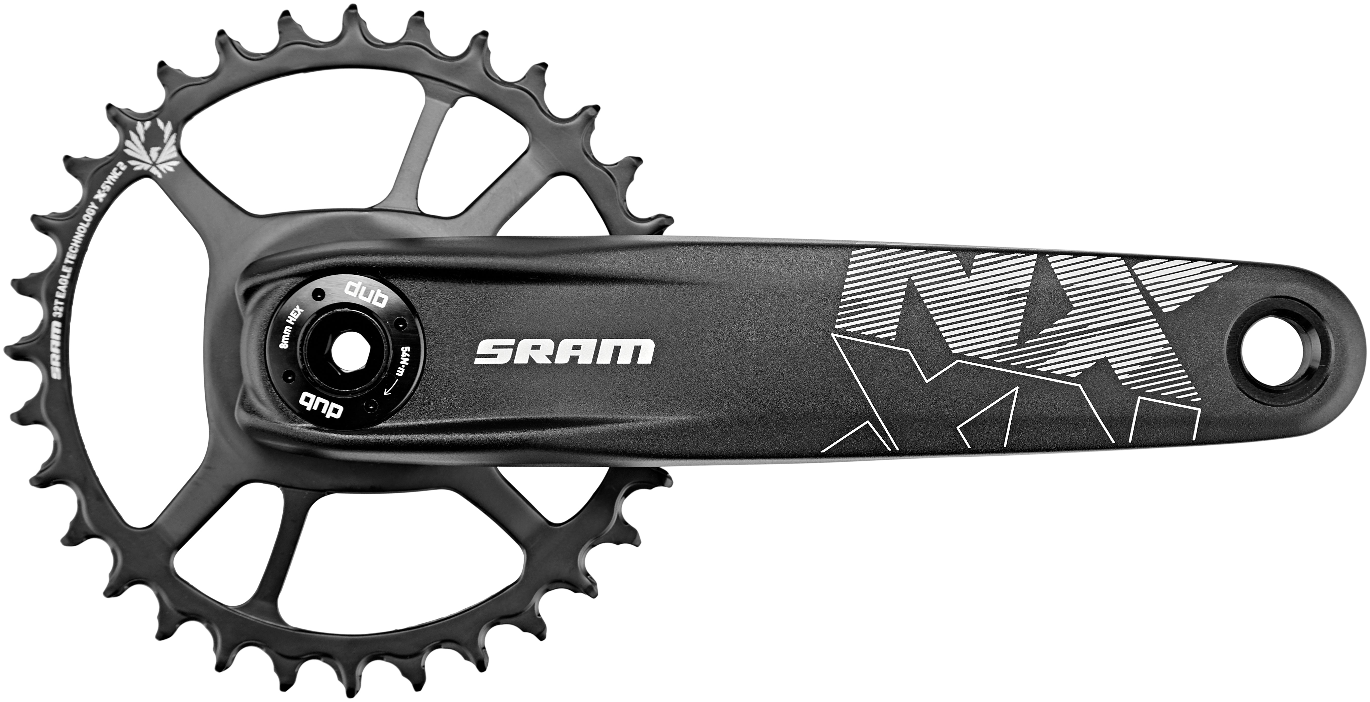 SRAM NX Eagle Boost 148 DUB Kurbel DM X-SYNC 32 Zähne 12-fach schwarz