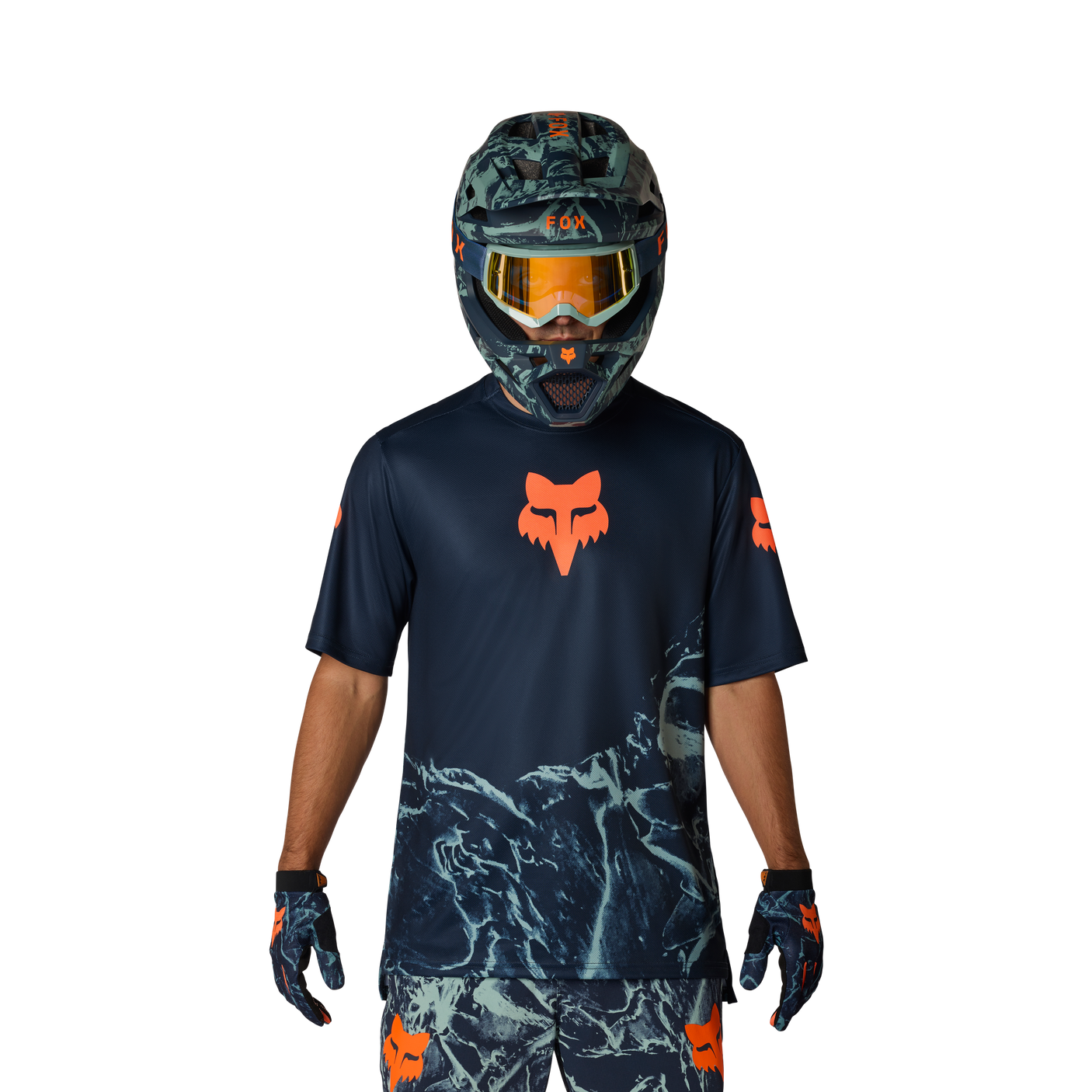 Fox Ranger SS Jersey Img Print Arctic Blue
