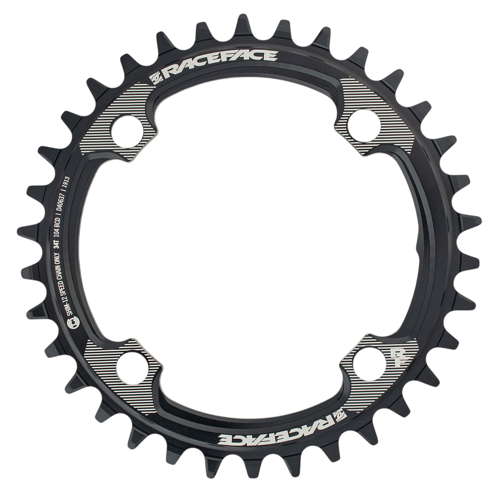 Race Face Narrow Wide Kettenblatt 104BCD 4-Loch Shimano 12-fach black