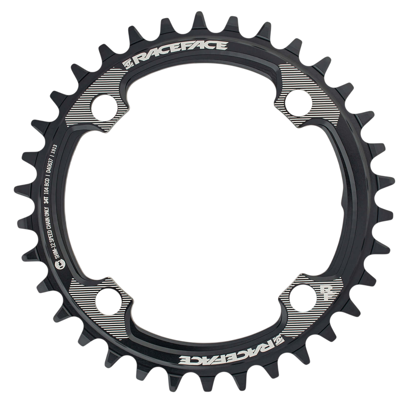 Race Face Narrow Wide Kettenblatt 104BCD 4-Loch Shimano 12-fach black