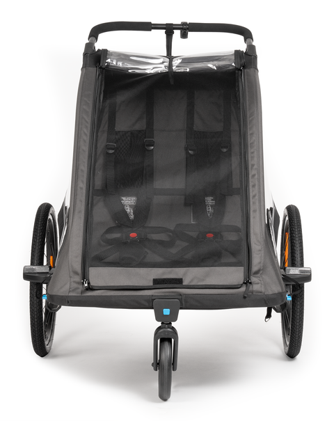 Cube Kinder Fahrradanhänger Double PURE black, grey