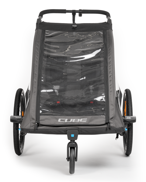 Cube Kinder Fahrradanhänger Double PURE black, grey