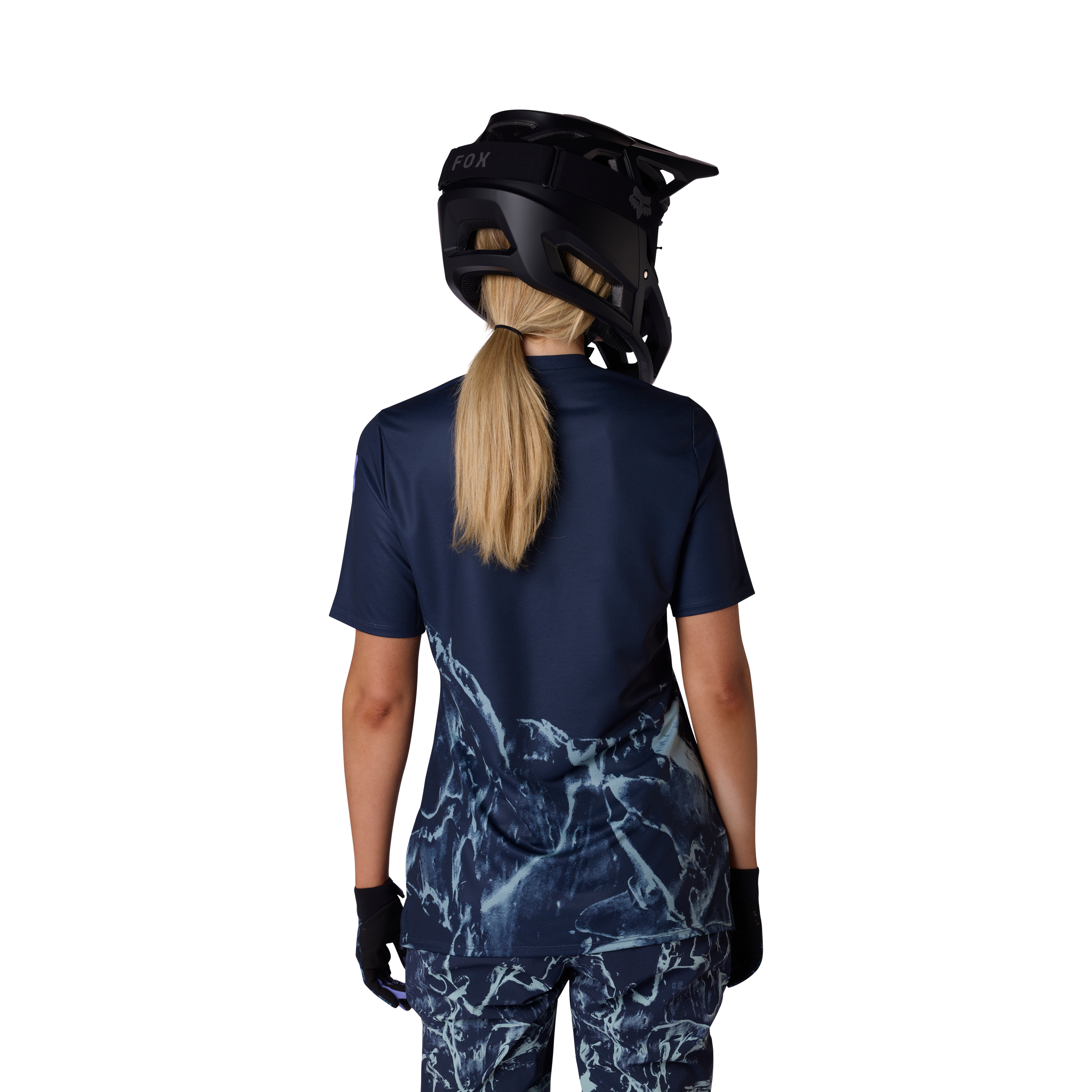 Fox W Ranger SS Jersey Img Print Arctic Blue