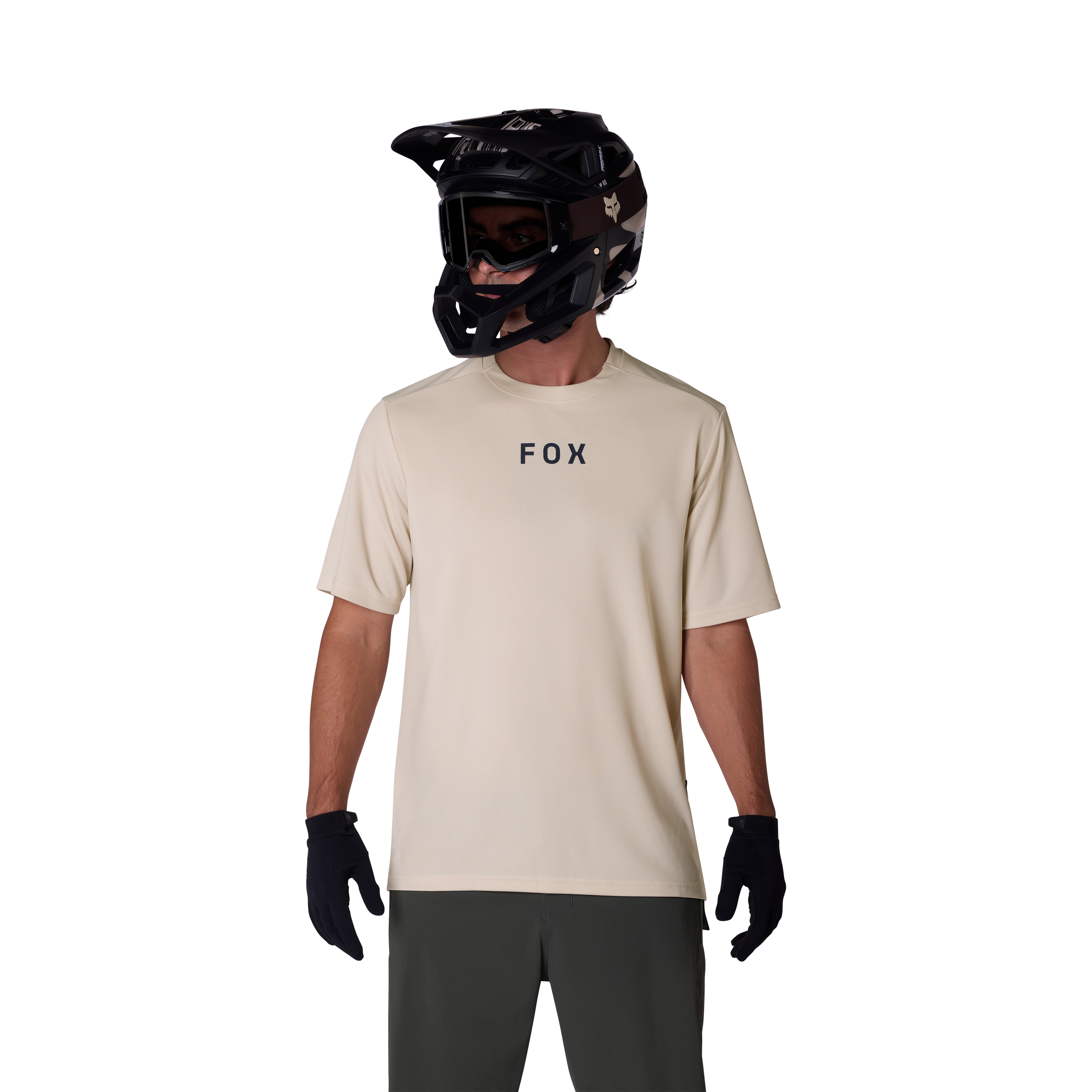 Fox Ranger SS Jersey Wordmark Chalk