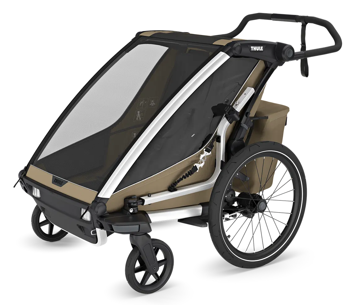 Thule Chariot Cross 2 Double Kinderanhänger  faded khaki