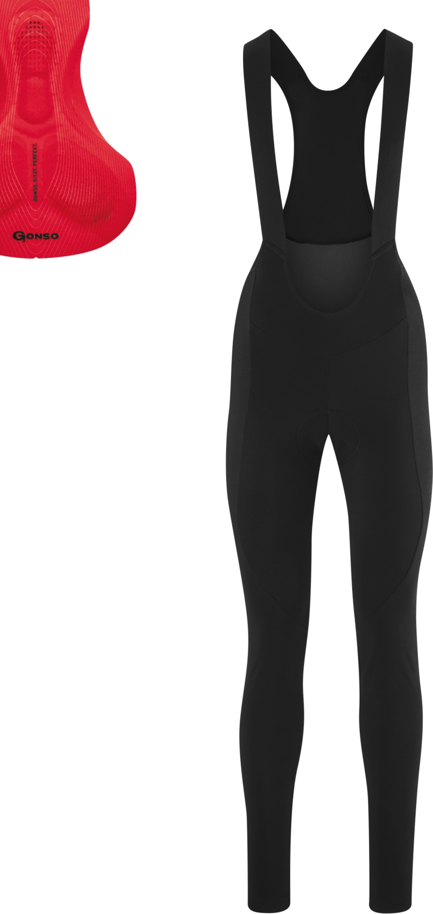 Gonso SITIVO Red Tight Bib Women black/fire