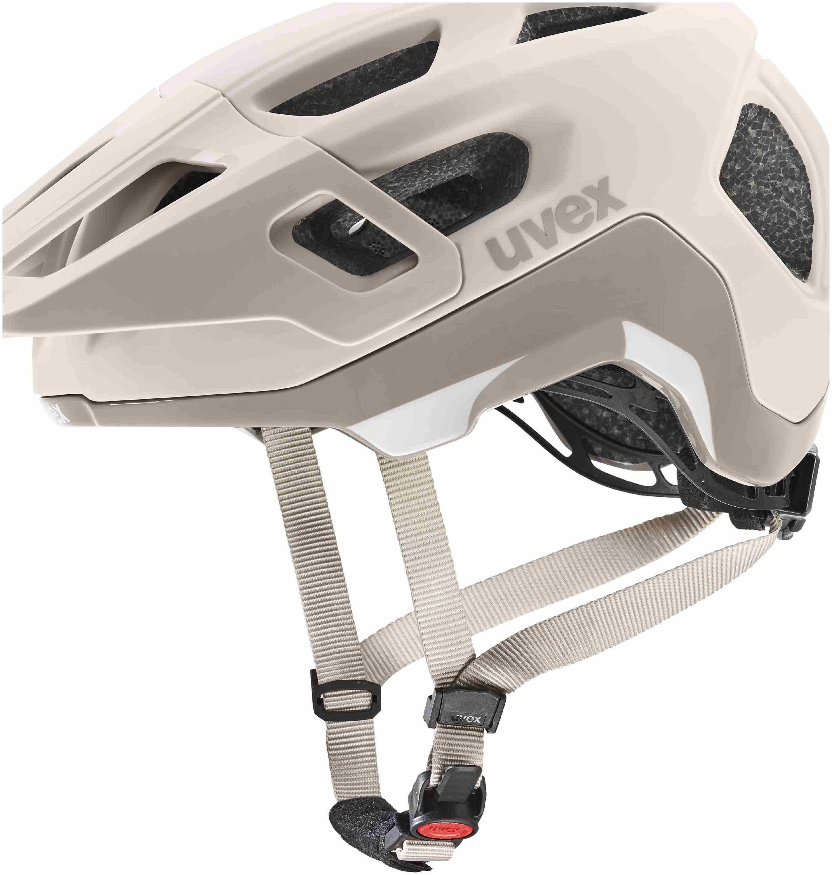 uvex React MTB-Helm Warm Grey Matt