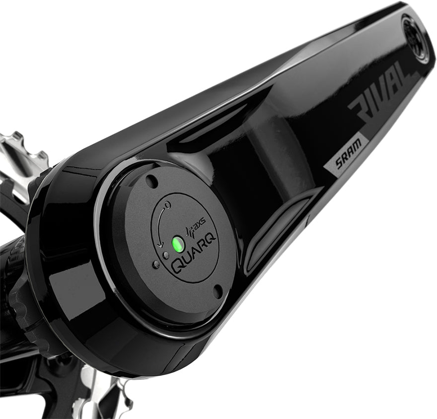 SRAM Rival 1 AXS D1 Quarq Road DUB Wide Powermeter Kurbelgarnitur 2x12-fach 43/30Z schwarz