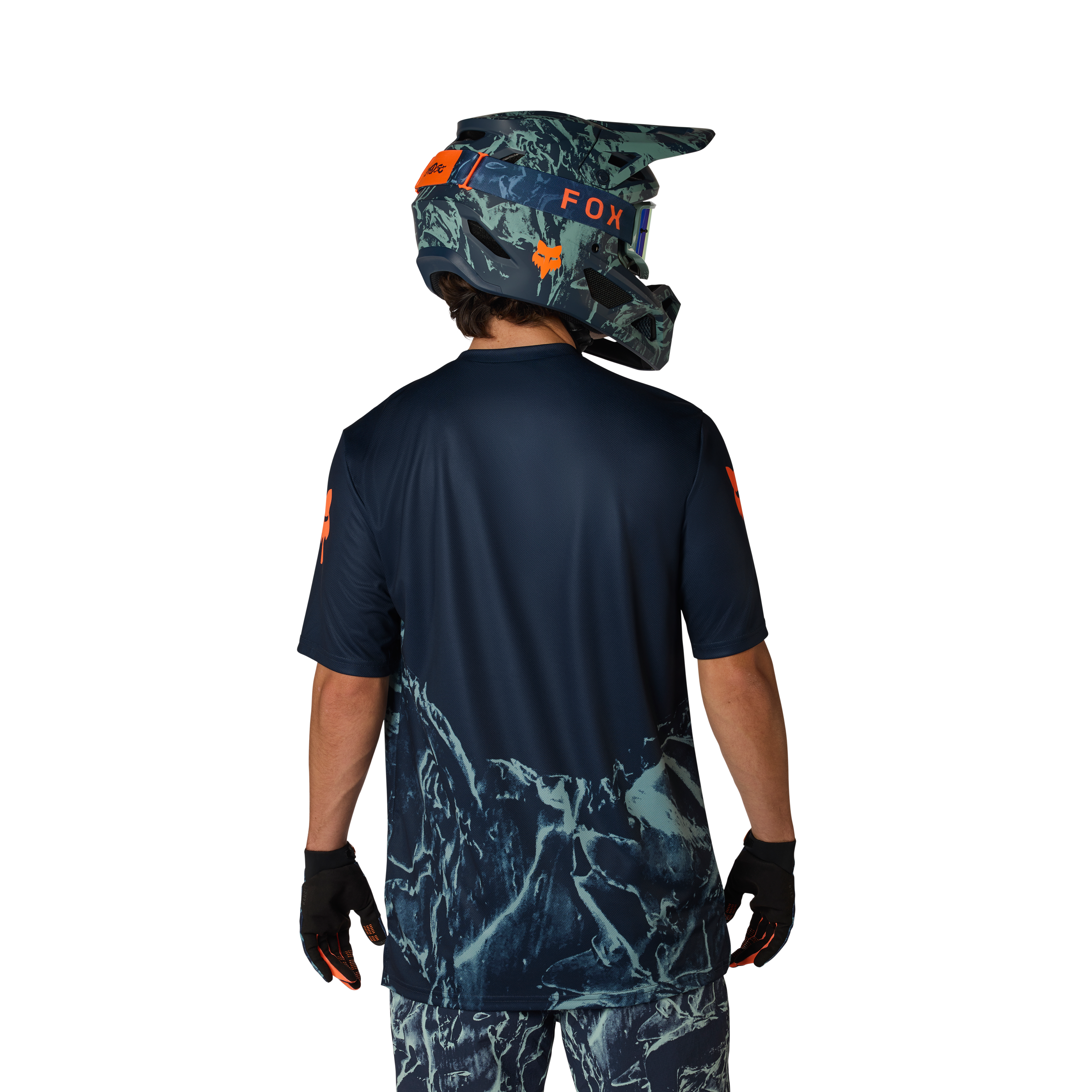 Fox Ranger SS Jersey Img Print Arctic Blue